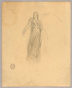 Esboço para a Figura Central na Ascensão de Francis Augustus Lathrop