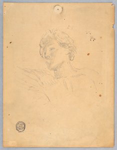 Esboço para a cabeça de um anjo de Francis Augustus Lathrop