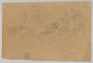 Esboço do Grupo Figural para Ascensão de Francis Augustus Lathrop