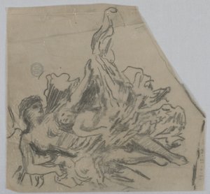 Esboço de figuras para um teto de Francis Augustus Lathrop