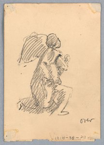 Esboço do anjo ajoelhado de Francis Augustus Lathrop