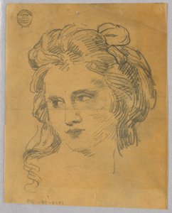 Esboço da cabeça da mulher de Francis Augustus Lathrop