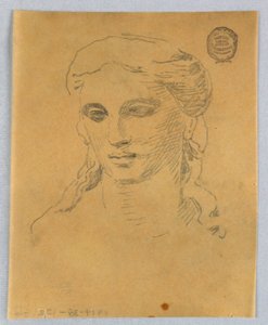 Esboço da cabeça da mulher de Francis Augustus Lathrop
