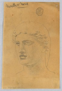 Esboço da cabeça do jovem de Francis Augustus Lathrop