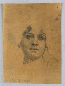 Esboço do rosto de uma mulher de Francis Augustus Lathrop