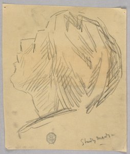 Esboço da cabeça de uma mulher de Francis Augustus Lathrop