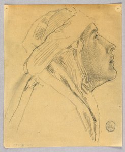 Esboço da cabeça de uma mulher de Francis Augustus Lathrop