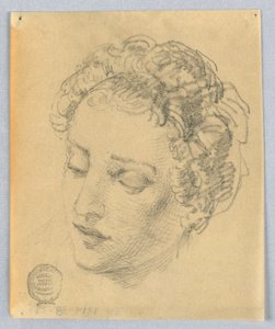 Esboço da cabeça de uma mulher de Francis Augustus Lathrop