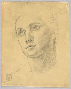 Esboço da cabeça de uma mulher de Francis Augustus Lathrop