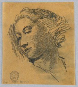 Esboço da cabeça de uma mulher de Francis Augustus Lathrop