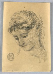 Esboço da cabeça de uma mulher de Francis Augustus Lathrop