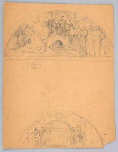Esboços de Duas Lunetas de Francis Augustus Lathrop