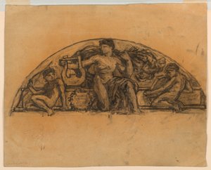 Estudo para "Apollo", Metropolitan Opera, Nova York, NY de Francis Augustus Lathrop