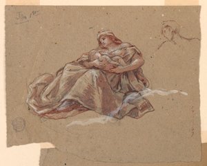 Estudo para "Caridade", Igreja de São Bartolomeu, Nova York, NY de Francis Augustus Lathrop