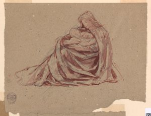 Estudo para "Caridade", Igreja de São Bartolomeu, Nova York, NY de Francis Augustus Lathrop