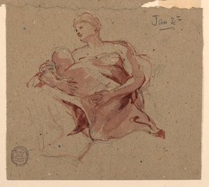 Estudo para "Caridade", Igreja de São Bartolomeu, Nova York, NY de Francis Augustus Lathrop