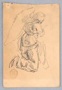 Estudo para um anjo em adoração de Francis Augustus Lathrop