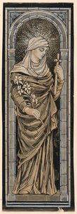 Estudo para a Goddard Memorial Window, na Igreja de São João, Providence, Rhode Island de Francis Augustus Lathrop