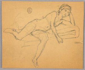 Estudo da Figura Nua de Francis Augustus Lathrop