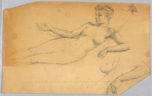 Estudo da Figura Nua de Francis Augustus Lathrop