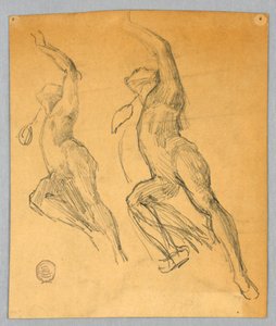 Dois esboços de uma figura nua de Francis Augustus Lathrop