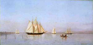 Haverstraw Bay sobre o Hudson (óleo sobre tela)