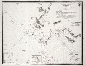 Carta do promontório de Boodroom com as ilhas Karabaghla e a ponta norte da ilha de Kos ... por Francis Beaufort F.R.S. ... 1811 de Francis Beaufort