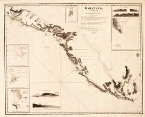 Karamania Chart III do cabo Karaboornoo ao cabo Anamour de Francis Beaufort