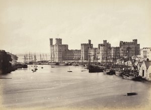 Castelo de Carnarvon e foz do rio (578) de Francis Bedford