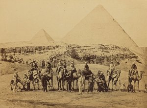 Gîzeh - A partida de S.A.R. o Príncipe de Gales e a suite das Pirâmides de Francis Bedford