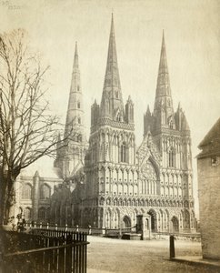 Catedral de Lichfield, Staffordshire, c1860