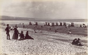 Praia de Pensarn, década de 1870. de Francis Bedford