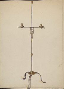 Castiçal de ferro e latão de Francis Borelli
