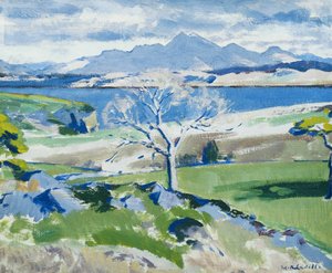 Ben Cruachan de Achnacraig, Mull, c. 1931 (óleo no painel) de Francis Campbell Boileau Cadell