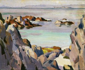 Staffa e Rhum de Iona (óleo sobre tela) de Francis Campbell Boileau Cadell
