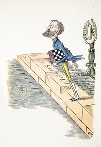 Capital F, ilustração do alfabeto de Struwwelpeter, verso por Harold Begbie (1871-1929)