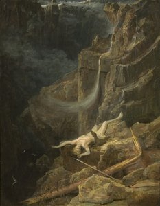 The Precipice, c.1827 (óleo sobre painel) de Francis Danby