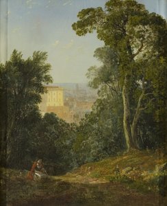 Vista sobre Bristol de Leigh Woods, c.1822 (óleo sobre painel) de Francis Danby
