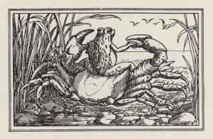 Outro livro de versos para crianças: O caranguejo e a rã (litografia) de Francis Donkin Bedford