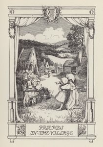 Outro livro de versos para crianças: Amigos na aldeia (litografia) de Francis Donkin Bedford