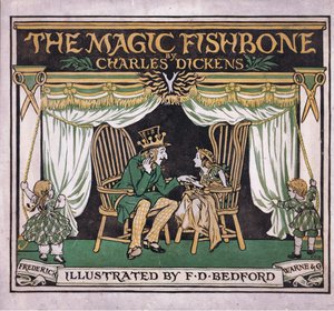 Desenho da capa, de The Magic Fishbone pub.by Warne  Co, c.1940 (litografia a cores) de Francis Donkin Bedford