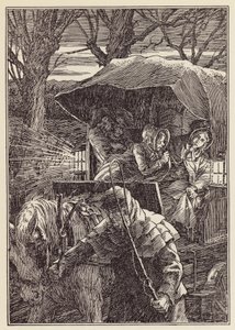 Ilustração para "O Grilo na Lareira" de Charles Dickens (litografia a cores) de Francis Donkin Bedford