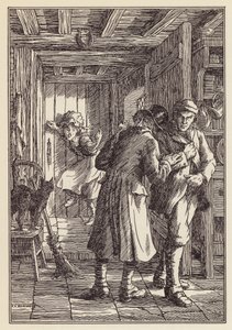 Ilustração para "O Grilo na Lareira" de Charles Dickens (litografia a cores) de Francis Donkin Bedford