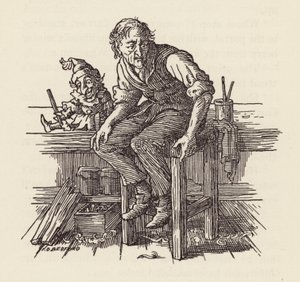 Ilustração para "O Grilo na Lareira" de Charles Dickens (litografia a cores) de Francis Donkin Bedford
