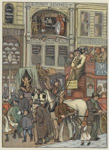 Londres: Em Cheapside (litografia a cores)