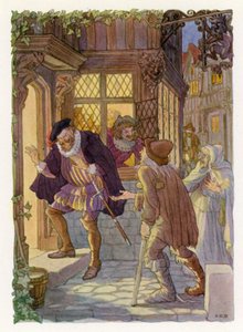 Merrie England: Bedlam Beggars (litografia a cores) de Francis Donkin Bedford