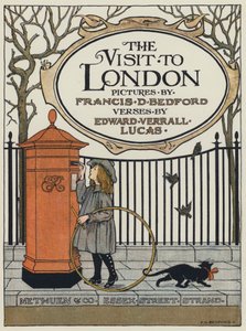 Ilustração da página de rosto de The Visit to London (litografia a cores) de Francis Donkin Bedford