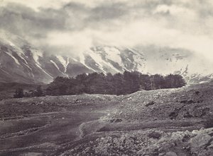 Vista Distante dos Cedros do Líbano, ca. 1857. de Francis Frith