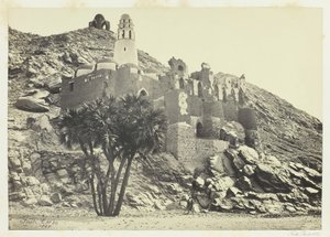 Doum Palm e Mesquita Arruinada, Philæ, 1857. de Francis Frith
