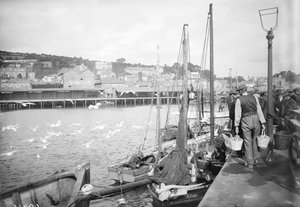 Porto de Newlyn e cais de peixe, Cornwall de Francis Frith